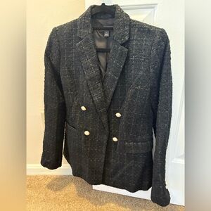Ann Taylor Size 0 The Tweed Double Breasted Blazer